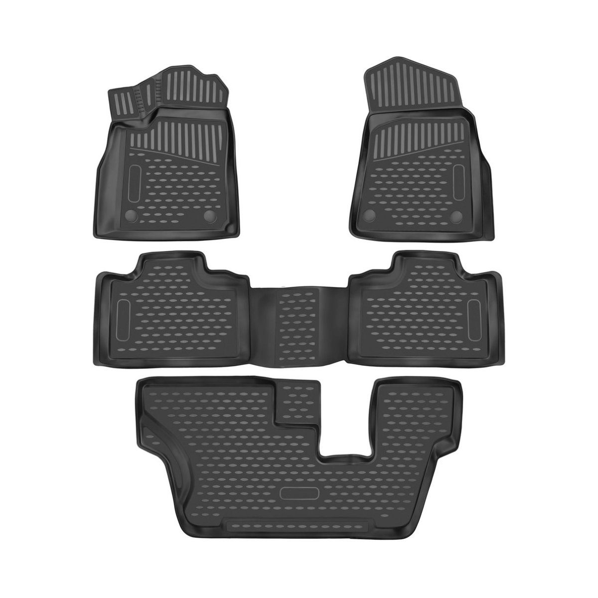 Dodge Durango Floor Mats - Omac - Rubber TPE - Black - 2018-2020 Dodge Durango Floor Mats - Omac - Rubber TPE - Black - 2018-2020